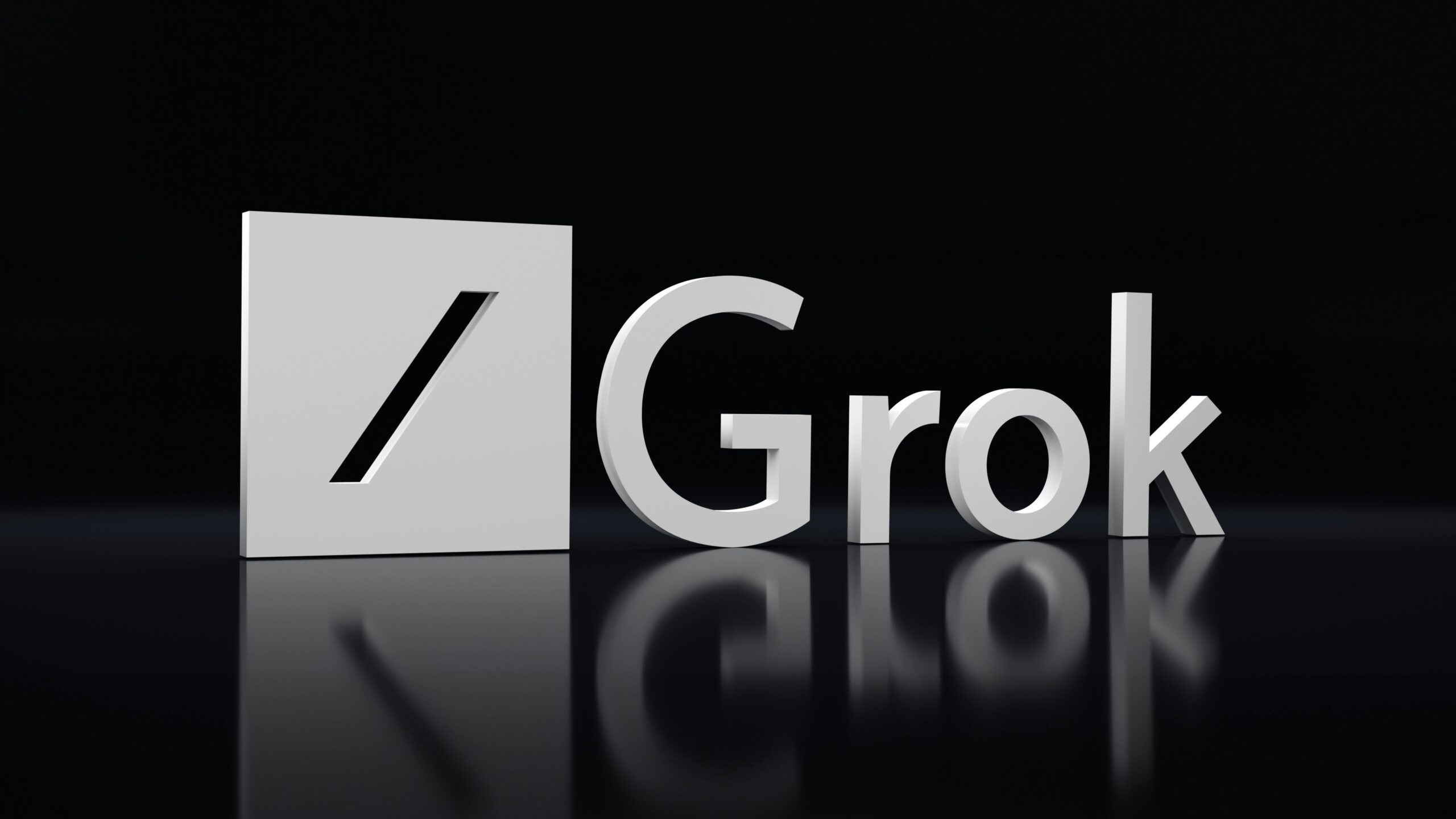 Grok X.AI Logo in 3D.